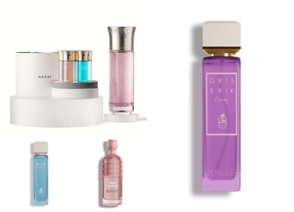 الصورة تضم تشكيلة من أجمل العطور وتعرف على عناوين فروع عطور عساف في السعودية في الرياض، وافضل عطور عساف للرجال والنساء، لمعرفة اقرب فرع عطور عساف من موقعي وخدمة عملاء عساف للعطور