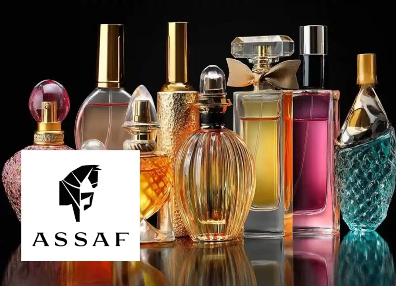 تحمل الصورة بعض عطور عساف وأشهرها
